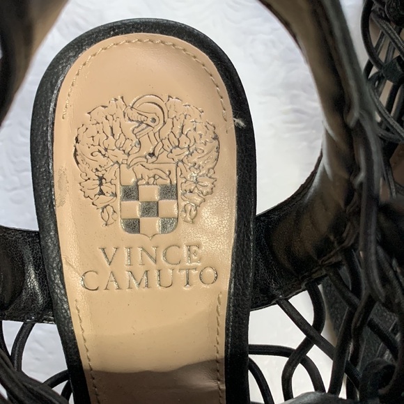 Vince Camuto Black Evel Caged Open Toe Sandal‎ - Picture 5 of 5